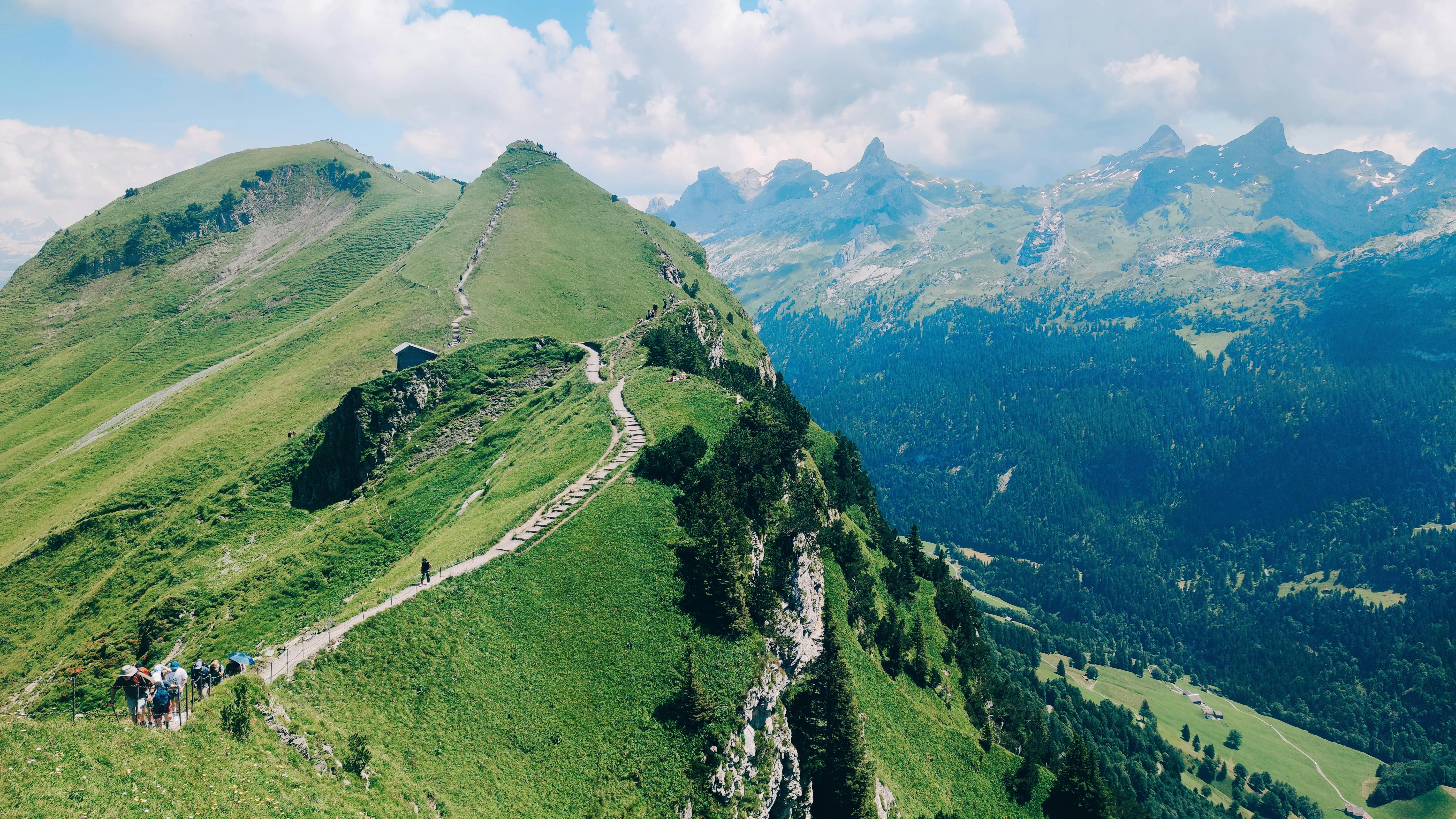 Scenic view of the European Alps