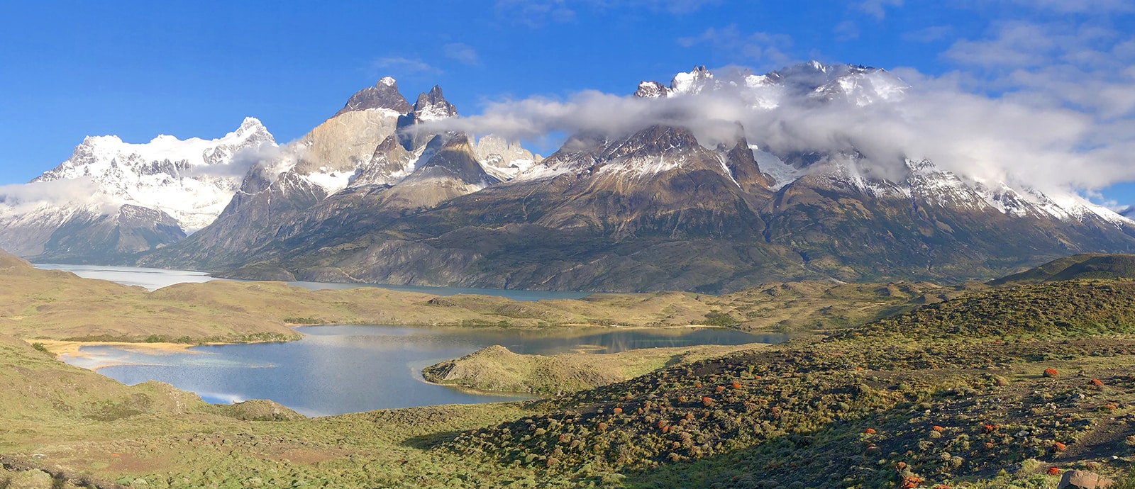 Glacier and mountains in Patagonia, South America